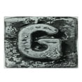 thumbnail image 1 of Letter G Cutting Board, Capital G with Gothic Influences from Middle Age Alphabet Characters, Decorative Tempered Glass Cutting and Serving Board, Small Size, Grey Grey, by Ambesonne, 1 of 1