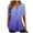 Purple, variant on asdoklhq Womens Tops Clearance under $5, Summer Fall Womens Tops Women's Fashion V-neck Print Casual Loose Short Sleeve Top Short Sleeve V-neck Top/Shirt