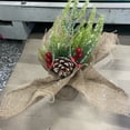thumbnail image 7 of 12-Inch Lighted Tabletop Christmas Tree, Mini Artificial Tree with Red Berries & Pinecones, Burlap Base for Holiday Home Décor, Small Christmas Tree for Desk or Table, 7 of 7