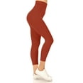 thumbnail image 2 of Women's Lightweight Control Stretch High Waist Capri Solid Workout Yoga Leggings, 2 of 4