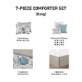thumbnail image 5 of Madison Park Pebble Beach 7-Piece Cotton Sateen Comforter Set in Blue, 5 of 15