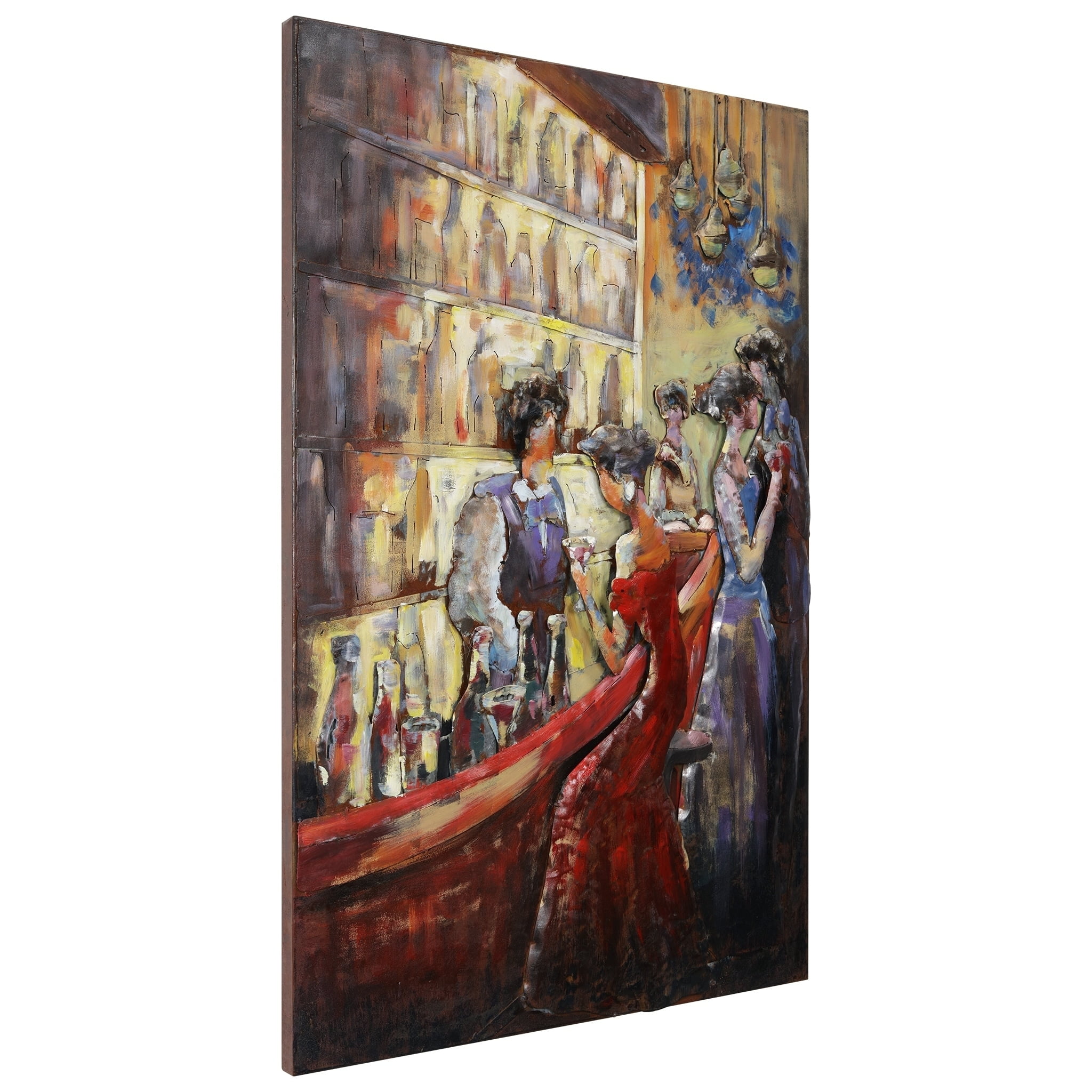 Empire Art Direct "Tavern" Mixed Media Iron Hand Painted Dimensional Wall Décor