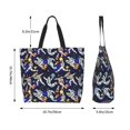 thumbnail image 6 of Bingfone Canvas Tote Bag For Women With Inner Pocket Aesthetic Cute Shopping Tote Bags Reusable Grocery Bags-Astronauts In Sport, 6 of 9