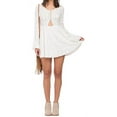thumbnail image 4 of Whitney Eve Guava Fit & Flare Bell Sleeves Dress, White (4), 4 of 5