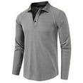 thumbnail image 2 of YYDGH Polo Shirts for Men Slim Fit Long Sleeve Stretch Soft Fitted Breathable Collared Mens Pullover Solid Color Shirts, 2 of 6