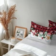 thumbnail image 4 of Outdoor Pillow Covers Waterproof Pillow Cases Protector Red Black Plaid Snowflakes Pillowcase Pack of 2 Cute Small Snowman Throw Cushion Case for Pation Furniture,Couch,Sofa, 20x12 in, 4 of 9