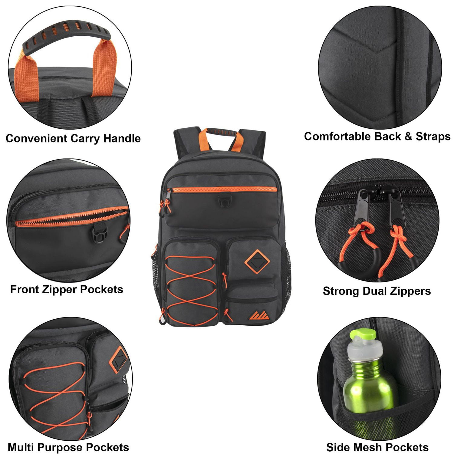 Sac à dos grande capacité multi-poches