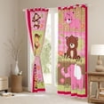 thumbnail image 3 of Homewish Wild Animal Bear Black Out Curtains,Elephant Giraffe Lions Curtains Pack of 2 (42x63 Each),Rustic Farmhouse Cabin Bedroom Curtains For Boys Kids,Luxury Bedroom Decor, 3 of 6