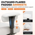 thumbnail image 4 of CloudRest Pro 400lbs Executive heavy duty office chair, High Back Ergonomic Computer Desk Chairwith Lumbar Back Support, white, 4 of 10