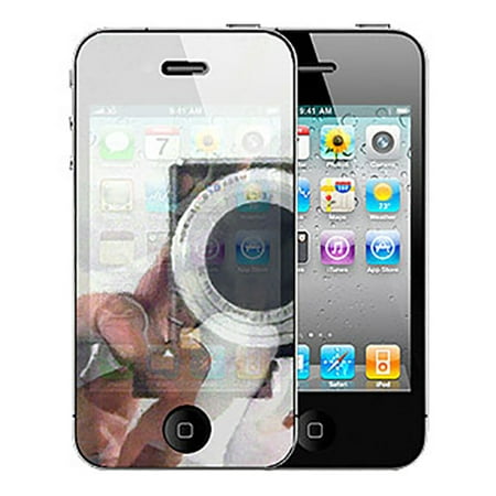 NEW MIRROR FRONT BACK LCD SCREEN PROTECTOR SAVER FOR APPLE iPHONE 4S 4