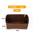 thumbnail image 2 of Lining Organizer Insert Felt Cloth Insert Bag Makeup Travel Inner Purse Cosmetic Mommy Bags, 2 of 7