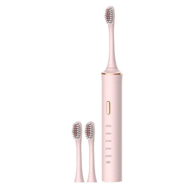 Cepillos de dientes eléctricos Cepillo de dientes para adultos Cepillo de dientes recargable por USB Juego con dos cabezales Cepillo eléctrico