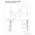 thumbnail image 5 of Gourmetier LS2721NYL New York Single-Handle Pull-Down Kitchen Faucet, Polished Chrome, 5 of 5