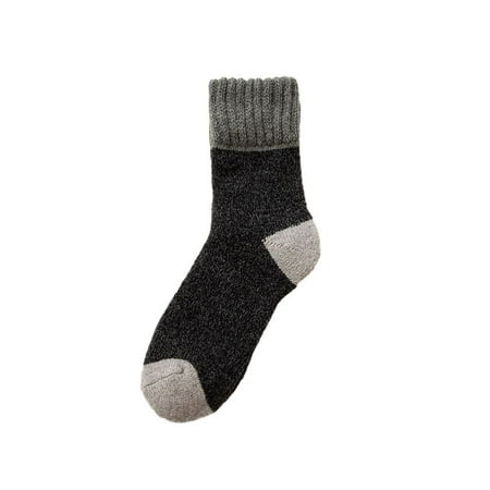 

1pc Men s Clothing Accessories with Thicker Cashmere Retro Keep Warm Men Socks Winter Cold-resistant Socks in Tube Woollen BLACK