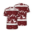 thumbnail image 3 of Daiia Christmas Buffalo Plaid Mens Baseball Jersey Button Down Shirts Short Sleeve Sports Uniforms-Medium, 3 of 9