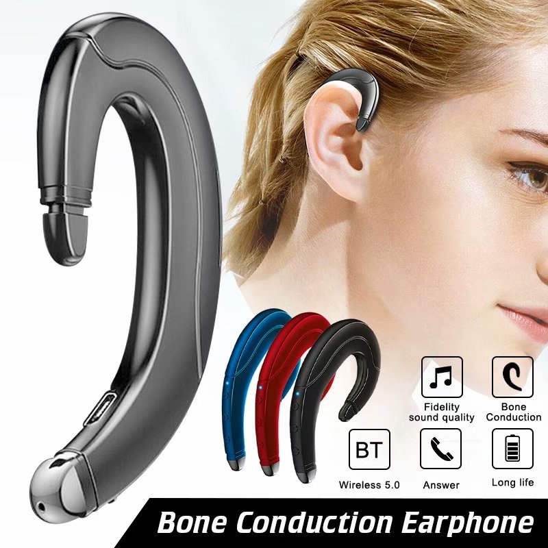 Bluetooth V5.0 Bone Conduction Earphone Single Earphone Sport Stereo
