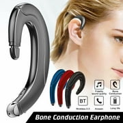 Bluetooth V5.0 Bone Conduction Earphone Single Earphone Sport Stereo Headset Ear Hook for Smart Phone Black