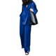 thumbnail image 1 of Traje de 2 piezas Txlixc para mujeres Cuello de solapa Manga larga Chaqueta de doble fila Pantalones de piernas anchas, 1 of 9