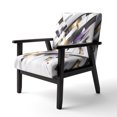 thumbnail image 3 of Designart Chaise d'Appoint Rembourrée Multicolore "Symétrique Stripes Multicolore Fusion II" - Fauteuil Moderne pour Chambre, 3 of 7