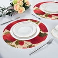 thumbnail image 6 of Round Placemat Heat Resistant & Wrinkle-Free Dining Table Decor Placemat For Home & Weddings Strawberry, 6 of 7