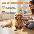 thumbnail image 2 of Pet Pro Grooming Tool, Double-Sided Undercoat Rake & Dematting Comb - Ergonomic Handle, Reduces Shedding for Long Haired Dogs & Cats, 2 of 7