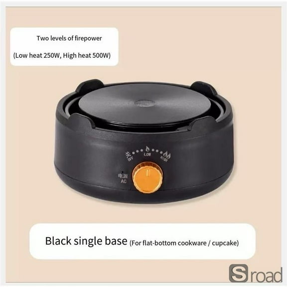 110V Mini Electric Hot Plate, 500W Portable Beverage Warmer For Coffee Tea Milk Soup, Countertop Induction Heating Cooker,Black,One Size