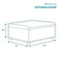 thumbnail image 2 of Small Square Outdoor Side Table or Ottoman Cover - Outdoor Square Table Covers - Patio Ottoman Washable - Heavy Duty Furniture 22" Black, 2 of 3