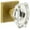 Satin Brass, variant on Viaggio Qadmlnsta_Prv_238 Motivo Solid Brass Privacy Door Knob Set - Black