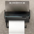 thumbnail image 4 of NEW Bathroom Wall Mounted Toilet Roll Paper Holder Shelf Tray Phone Storage R8, 4 of 6
