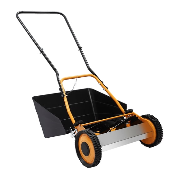 (Clearance Sale!) Manual Lawn Mower 16" Wheeled Lawn Mower Cutting Width 12-42mm Hand Push Lawn Mower Effortless Garden Tool 