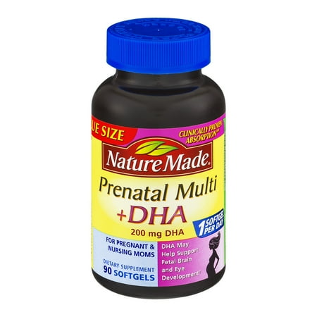 Nature Made prénatale multi + DHA 200mg Complément alimentaire gélules - 90 CT