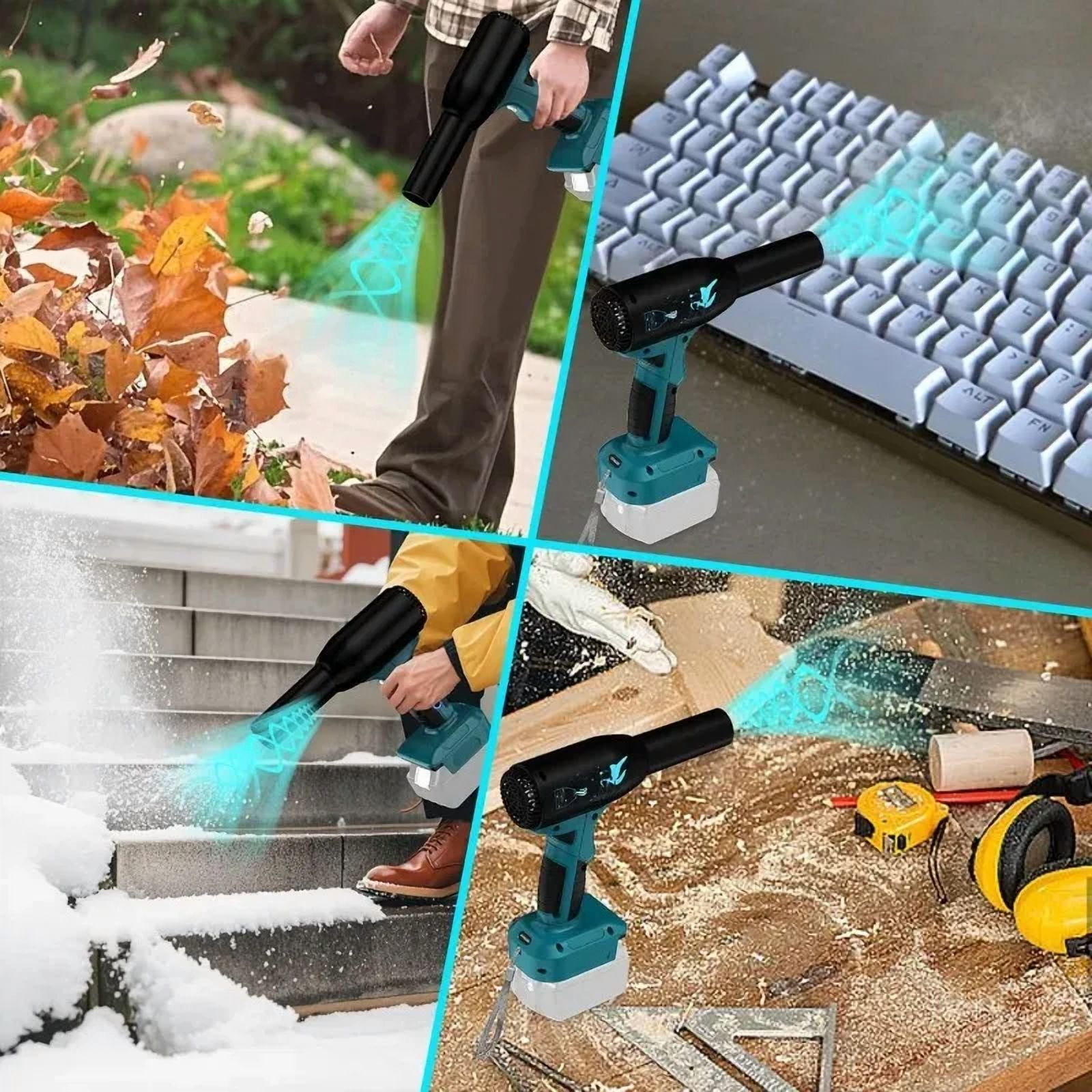 For Ma*kita 18V Battery, 90000RPM Jet Dry Blower, Cordless Handheld Electric Dust Removal Fan for Keyboard, Outdoor, Car Cleaner