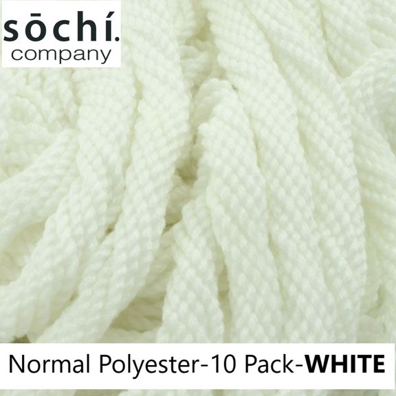 Sochi Company Yo-Yo String - Normal Size Polyester 10 Pack of YoYo String - 1.3 Meters - (White)