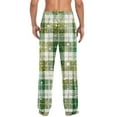 thumbnail image 7 of Plaid Pajama Pants for Men with Pockets Christmas Pajamas Elastic Waist Lounge Sleep Pj Bottoms Straight Fit, S Green #H, 7 of 7