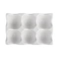 thumbnail image 1 of 6 Grids Egg Holder Ceramic Anti-Slip Egg Box Refrigerator Shockproof Egg Storage Box (White), 1 of 8