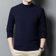 thumbnail image 4 of Suéter de cachemira de cuello semi alto para hombre, suéter básico de color sólido para otoño e invierno para hombre, 4 of 4