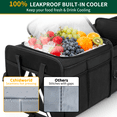 thumbnail image 5 of Cshidworld Car Trunk Organizer - 110L Car Storage Organizer with Built-In Leakproof Car Cooler, Collapsible Trunk Cargo Organizer for Car, SUV, Sedan, with 3 Base Panel, 5 of 7