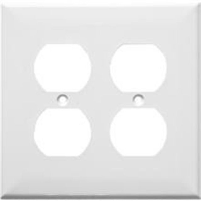 Morris Products 81761 Lexan Plaques Murales 2 Gang Réceptacle de Taille Moyenne Blanc