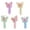 Mix Color, variant on Sioweci 5Pcs Colorful Butterfly Spiral Hair Tie No Crease Traceless Stretch Kids Girls Phone Cord High Ponytail Holder Hair Rope Hair Accessories Mix Color