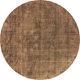thumbnail image 1 of Ahgly Company Indoor Round Oriental Brown Industrial Area Rugs, 7' Round, 1 of 4