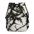 thumbnail image 4 of Easygdp Black And White Rose Mochila Ergonómica Versátil para Laptop - Múltiples Bolsillos, Correas Ajustables, Unisex para Escuela, Viajes y Actividades al Aire Libre-One Size, 4 of 5