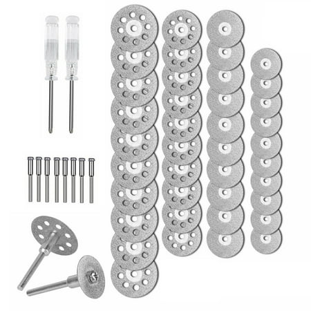

Walmeck 50Pcs Diamond Cutting Wheel Kit for Rotary Tools Die Grinder Metal Cut Off Disc