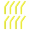 thumbnail image 1 of 8uds Silicona Pajita Puntas, Silicona Pajita Codos Punta, Suave Reutilizable Metal Pajita Cubiertas para 6mm/0,24 OD Inoxidable Acero Pajitas, Amarillo, 1 of 7