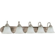 Nuvo 60-323 - Ballerina - 5 Light - 36" - Vanity - w/ Alabaster Glass Bell Shades