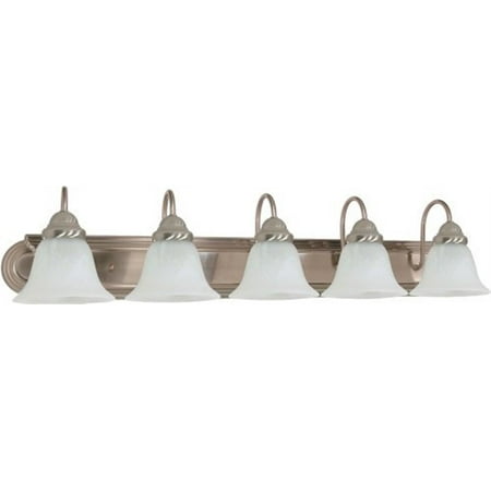 Nuvo 60-323 - Ballerina - 5 Light - 36" - Vanity - w/ Alabaster Glass Bell Shades