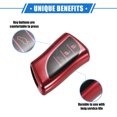 thumbnail image 3 of Car Remote Key Fob Cover Case Shell Protector 3 Botones Compatible para Lexus ES350 2018-2021, Protección completa TPU Rojo, 3 of 7