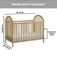 thumbnail image 4 of Oxford Baby Everest 3 In 1 Island Crib Honey Wood, 4 of 6