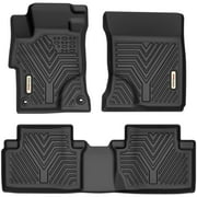 RVNI Floor Mats Compatible with 2012-2015 Honda Civic, Black All-Weather Custom Fit Front 1st & 2nd Row Floor Liner Set