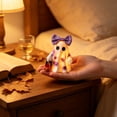 thumbnail image 4 of ZIZOCWA Retro Patchwork Ghost Figurines with Bow Halloween Decorationns Desktop Display Ornaments Party Favors Gifts, 4 of 4