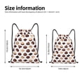 thumbnail image 4 of Drawstring Backpack - Chocolate Pattern No.9059 Splash Proof Small Drawstring Gym Bag for Women Men, Cinch Sports String Bag Backpack for Travel Swimming Beach, 4 of 8